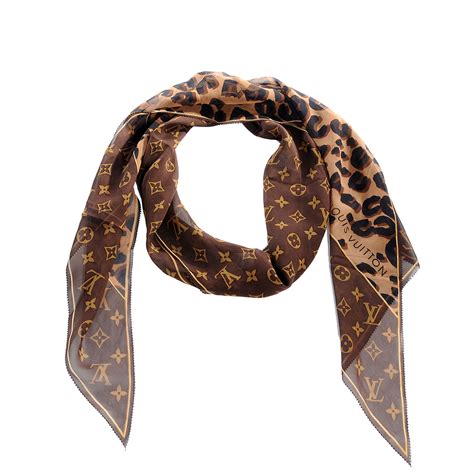 louis vuitton leopard and monogram scarf|ebay louis Vuitton Monogram scarf.